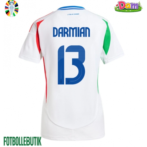Italien Matteo Darmian #13 Bortatröja Kvinnor EM 2024 Kortärmad